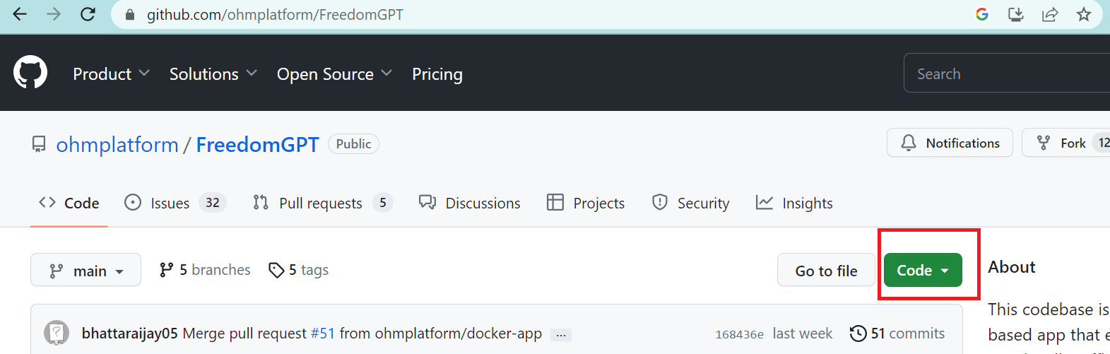 Freedom GPT GitHub Code