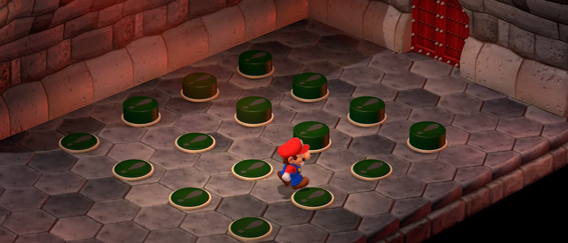 puzzle challenge in mario rpg bowser castle doors