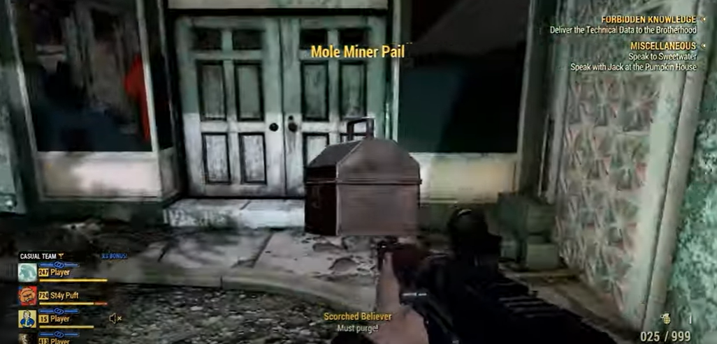 mole miner pail fallout 76