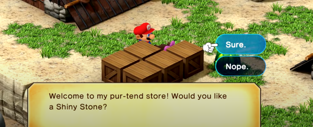 Obtain shiny stone for locked door