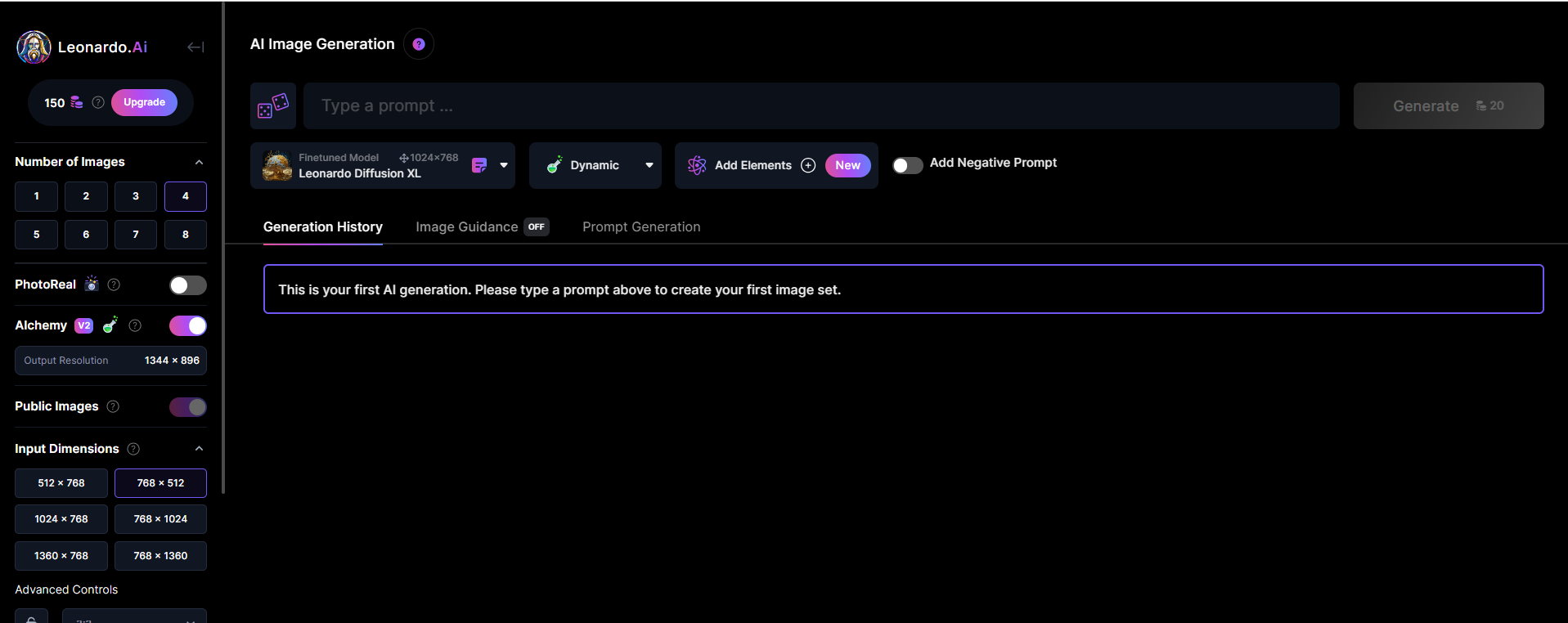  Prompts writing page in Leonardo AI Funko Pop
