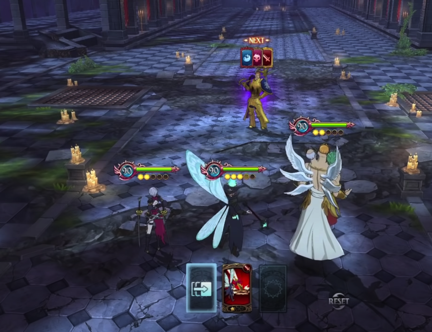 Game play against the final boss escanor.
